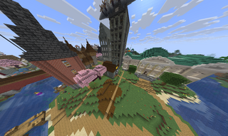 New Riga, one of the small spawn towns that also has an attached Iron Farm.